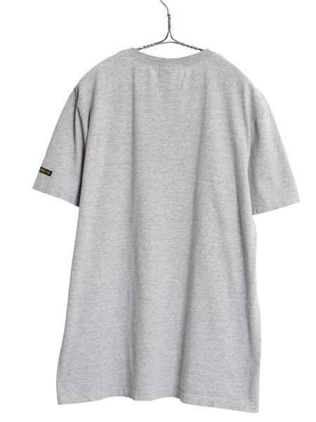 ポロジーンズ ラルフローレン 星条旗 プリント 半袖 Tシャツ メンズ M 古着 カットソー アート イラスト グラフィック シンプル 杢 グレー