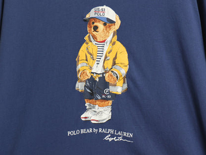 ポロベア ポロ ラルフローレン フード付き プリント 長袖 Tシャツ メンズ L ロンT ロングスリーブ パーカー キャラクター カットソー RL-93