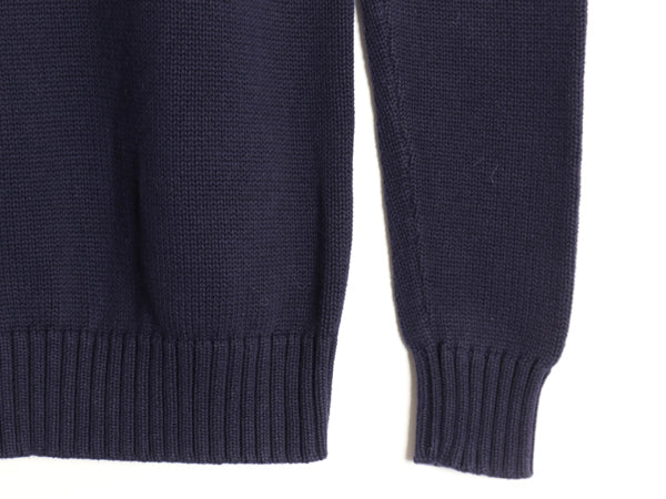 00s ポロ ラルフローレン コットン ニット セーター キッズ XL レディース L 程 オールド クルーネック ワンポイント ポニー リブ編み 無地