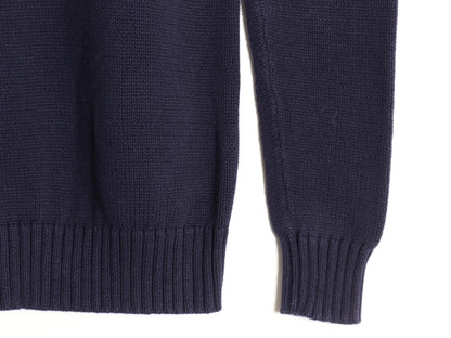 00s ポロ ラルフローレン コットン ニット セーター キッズ XL レディース L 程 オールド クルーネック ワンポイント ポニー リブ編み 無地