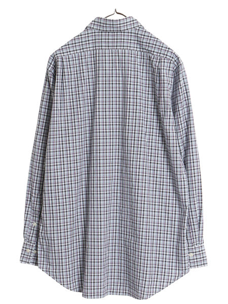 90s ラルフローレン チェック 長袖 シャツ メンズ M 程 古着 オールド ポロ CURHAM CLASSIC FIT コットン ドレス ポニー無し マルチカラー