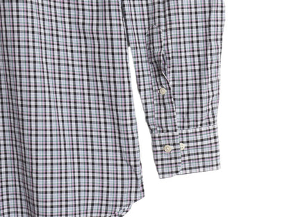 90s ラルフローレン チェック 長袖 シャツ メンズ M 程 古着 オールド ポロ CURHAM CLASSIC FIT コットン ドレス ポニー無し マルチカラー