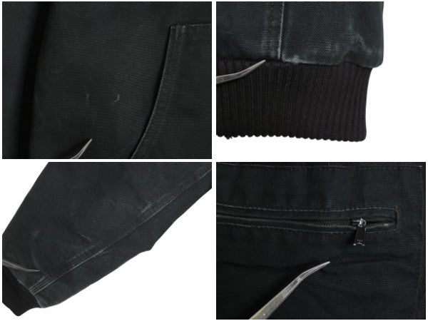 US企画 カーハート アクティブ ジャケット メンズ L / ダック フード パーカー 中綿 キルティング ライナー ブルゾン ジャンパー ブラック