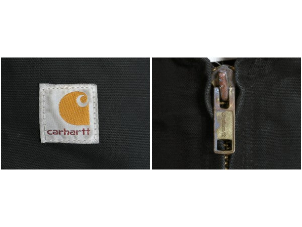 US企画 カーハート アクティブ ジャケット メンズ L / ダック フード パーカー 中綿 キルティング ライナー ブルゾン ジャンパー ブラック