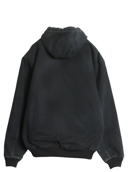 US企画 カーハート アクティブ ジャケット メンズ L / ダック フード パーカー 中綿 キルティング ライナー ブルゾン ジャンパー ブラック