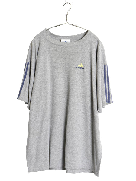 90s アディダス パフォーマンス ロゴ 刺繍 半袖 Tシャツ メンズ XL オールド ヘビーウェイト コットン 3ライン ワンポイント 大きいサイズ