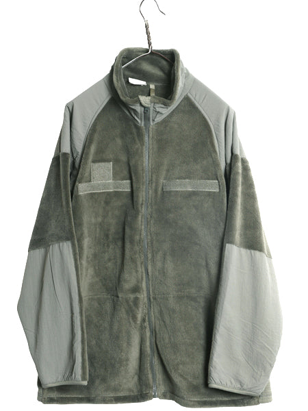 民間 ECWCS GEN3 フルジップ フリース ジャケット LARGE REGULAR 古着 ミリタリー アーミー レベル3 ジャンパー フォリッジ グリーン 毛足