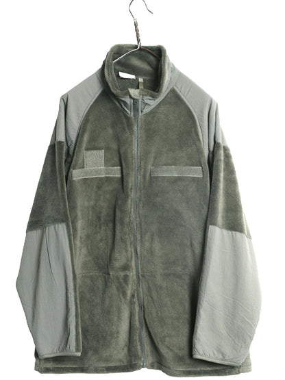 民間 ECWCS GEN3 フルジップ フリース ジャケット LARGE REGULAR 古着 ミリタリー アーミー レベル3 ジャンパー フォリッジ グリーン 毛足