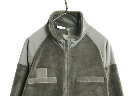 民間 ECWCS GEN3 フルジップ フリース ジャケット LARGE REGULAR 古着 ミリタリー アーミー レベル3 ジャンパー フォリッジ グリーン 毛足