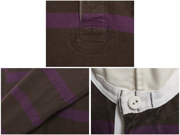 ラグビー ラルフローレン ボーダー ラガーシャツ ワンピース レディース M / ポロ コットン ラグビー ミニ丈 ひざ上丈 ワンピ ポロシャツ