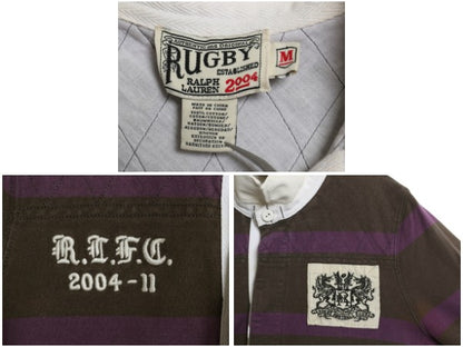 ラグビー ラルフローレン ボーダー ラガーシャツ ワンピース レディース M / ポロ コットン ラグビー ミニ丈 ひざ上丈 ワンピ ポロシャツ