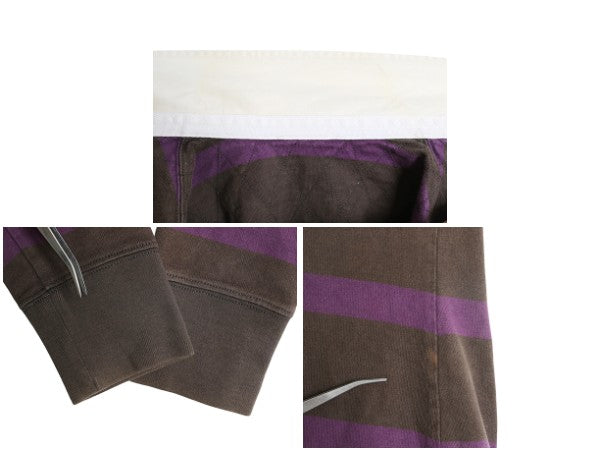 ラグビー ラルフローレン ボーダー ラガーシャツ ワンピース レディース M / ポロ コットン ラグビー ミニ丈 ひざ上丈 ワンピ ポロシャツ