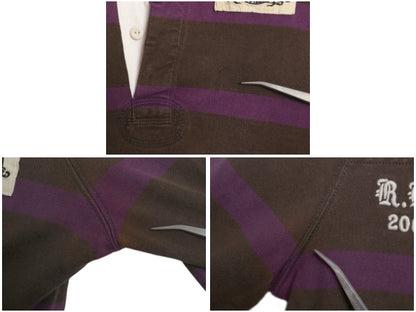 ラグビー ラルフローレン ボーダー ラガーシャツ ワンピース レディース M / ポロ コットン ラグビー ミニ丈 ひざ上丈 ワンピ ポロシャツ