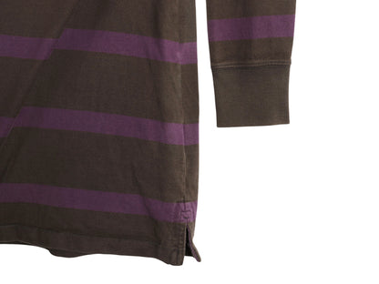 ラグビー ラルフローレン ボーダー ラガーシャツ ワンピース レディース M / ポロ コットン ラグビー ミニ丈 ひざ上丈 ワンピ ポロシャツ