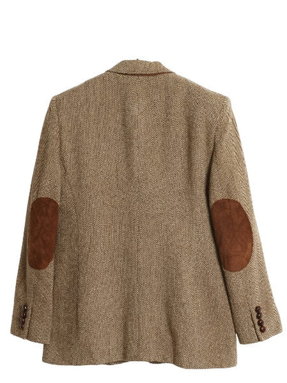 90s ローレン ラルフローレン ツイード テーラード ジャケット レディース M 程/ オールド ポロ ブレザー ウール ヘリンボーン ストライプ