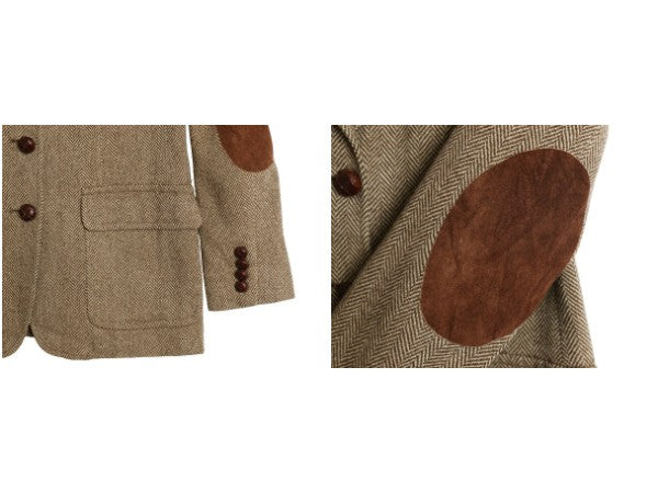 90s ローレン ラルフローレン ツイード テーラード ジャケット レディース M 程/ オールド ポロ ブレザー ウール ヘリンボーン ストライプ