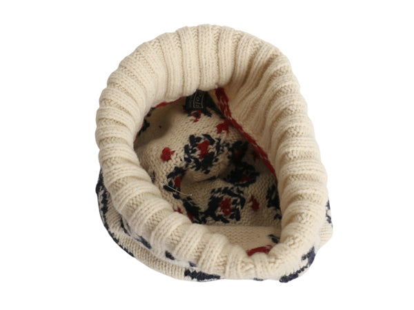 90s ポロ ラルフローレン ボンボン付き ニット キャップ フリーサイズ / オールド ウール 絵柄 ワッチ ビーニー バーズアイ ノルディック