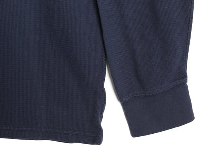 ポロ ラルフローレン 2段 プリント サーマル 長袖 Tシャツ メンズ XL / 古着 ロンT アンダーシャツ ワッフル 長袖Tシャツ 大きいサイズ 紺