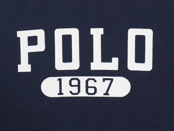 ポロ ラルフローレン 2段 プリント サーマル 長袖 Tシャツ メンズ XL / 古着 ロンT アンダーシャツ ワッフル 長袖Tシャツ 大きいサイズ 紺