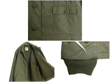 70s ★ 米軍実物 USN ネイビー A-2 デッキ ジャケット メンズ L / 71年製 ヴィンテージ NAVY ミリタリー 軍物 裏ボア ブルゾン ステンシル 