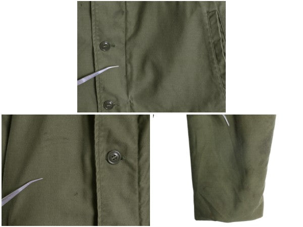 70s ★ 米軍実物 USN ネイビー A-2 デッキ ジャケット メンズ L / 71年製 ヴィンテージ NAVY ミリタリー 軍物 裏ボア ブルゾン ステンシル 