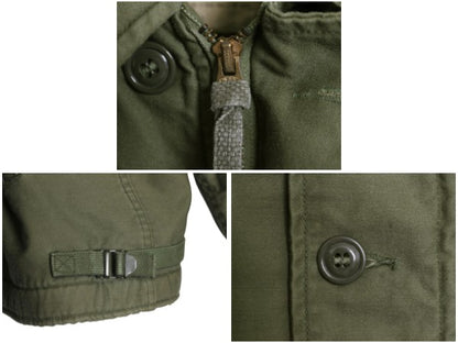 70s ★ 米軍実物 USN ネイビー A-2 デッキ ジャケット メンズ L / 71年製 ヴィンテージ NAVY ミリタリー 軍物 裏ボア ブルゾン ステンシル 