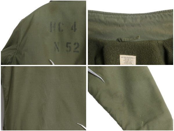 70s ★ 米軍実物 USN ネイビー A-2 デッキ ジャケット メンズ L / 71年製 ヴィンテージ NAVY ミリタリー 軍物 裏ボア ブルゾン ステンシル 