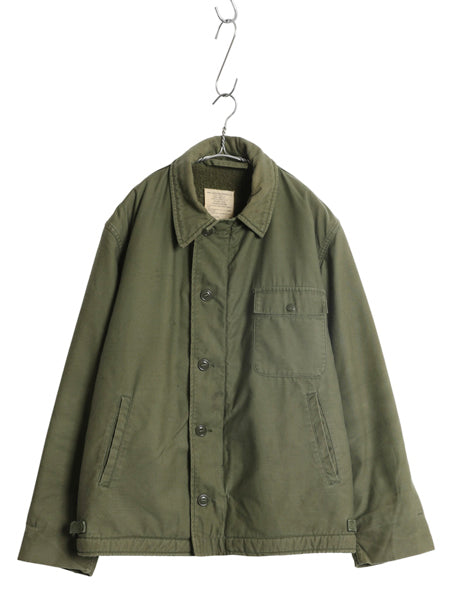 70s ★ 米軍実物 USN ネイビー A-2 デッキ ジャケット メンズ L / 71年製 ヴィンテージ NAVY ミリタリー 軍物 裏ボア ブルゾン ステンシル 