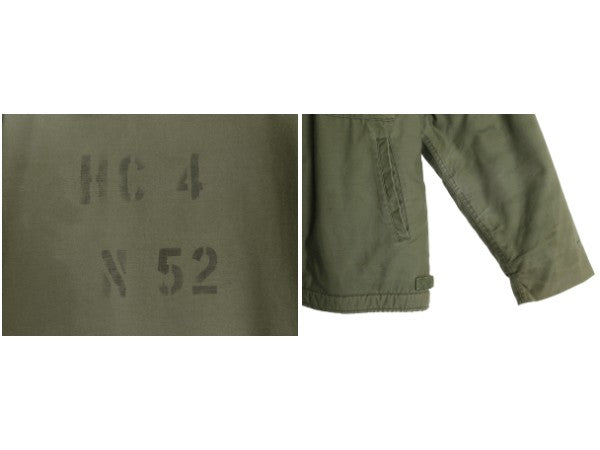 70s ★ 米軍実物 USN ネイビー A-2 デッキ ジャケット メンズ L / 71年製 ヴィンテージ NAVY ミリタリー 軍物 裏ボア ブルゾン ステンシル 