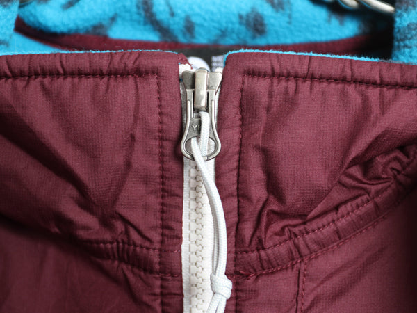 ノースフェイス ハーフジップ 総柄 フリース ジャケット メンズ M / アウトドア ナイロン 切替 ブルゾン ハイネック プルオーバー ツートン