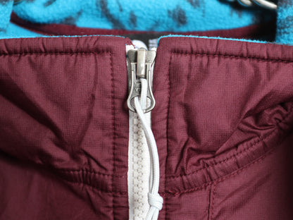 ノースフェイス ハーフジップ 総柄 フリース ジャケット メンズ M / アウトドア ナイロン 切替 ブルゾン ハイネック プルオーバー ツートン