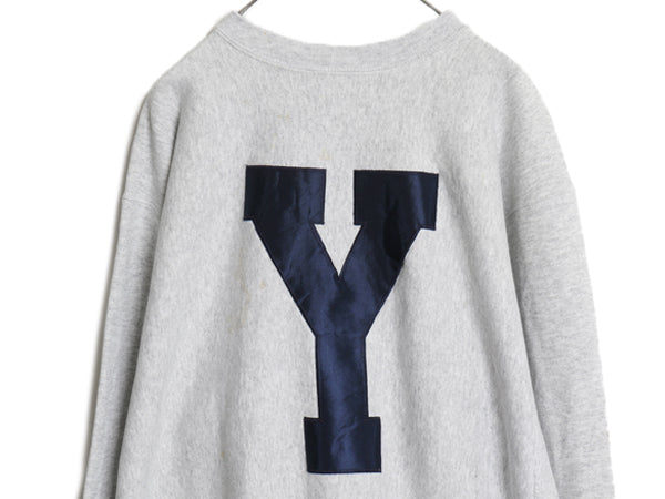 90s USA製 YALE カレッジ ロゴ刺繍 スウェット メンズ XXL オールド イエール トレーナー 裏起毛 大きいサイズ リバース タイプ イニシャル
