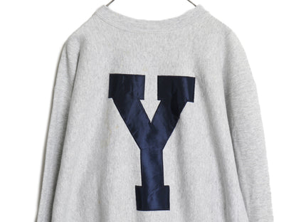 90s USA製 YALE カレッジ ロゴ刺繍 スウェット メンズ XXL オールド イエール トレーナー 裏起毛 大きいサイズ リバース タイプ イニシャル