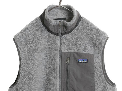 パタゴニア クラシック レトロX フリース ベスト メンズ M / 古着 13年製 アウトドア パイル フルジップ ハイネック 重ね着 前開き グレー