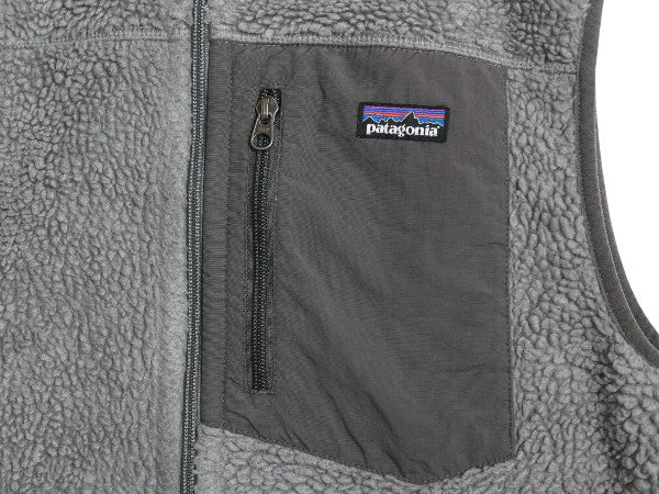 パタゴニア クラシック レトロX フリース ベスト メンズ M / 古着 13年製 アウトドア パイル フルジップ ハイネック 重ね着 前開き グレー