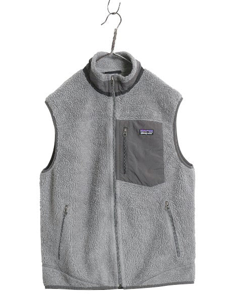 パタゴニア クラシック レトロX フリース ベスト メンズ M / 古着 13年製 アウトドア パイル フルジップ ハイネック 重ね着 前開き グレー
