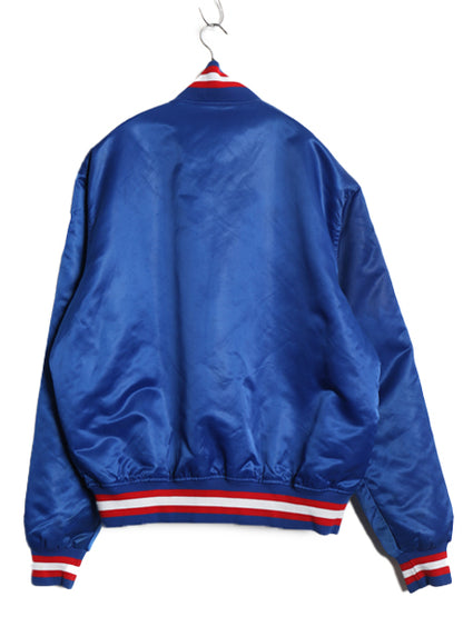 90s USA製 ペイトリオッツ ナイロン サテン スタジャン メンズ L / オールド NFL オフィシャル スターター 中綿 キルティング ライナー付き