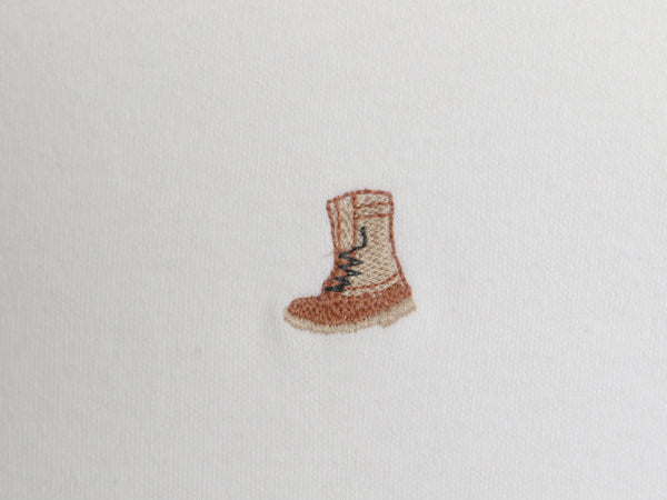 80s エルエルビーン 長袖 ポロシャツ メンズ L 程 ヴィンテージ スムース ストレッチ コットン ワンポイント ビーンブーツ 刺繍 カットソー