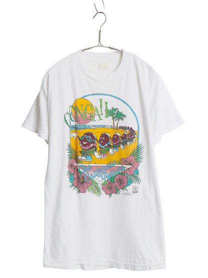 80s カリフォルニア レーズン プリント Tシャツ メンズ レディース L 程/ ヴィンテージ 企業 キャラクター イラスト シングルステッチ 白