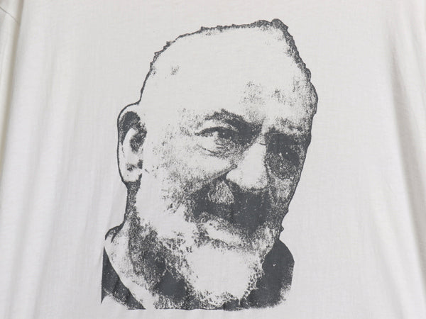 デッドストック 80s イラスト プリント Tシャツ メンズ XL 小さめ L 新品 ユーロ ヴィンテージ グラフィック アート 偉人 シングルステッチ