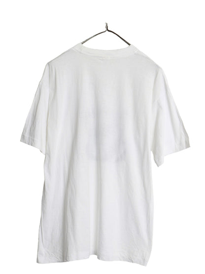 デッドストック 80s イラスト プリント Tシャツ メンズ XL 小さめ L 新品 ユーロ ヴィンテージ グラフィック アート 偉人 シングルステッチ