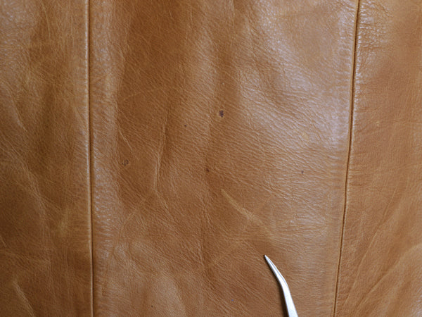 CORONADO LEATEHR 本革 レザー ホルスター ベスト メンズ XL / ハンドメイド テーラード 革ジャン コンチョ 大きいサイズ 前開き 重ね着 茶