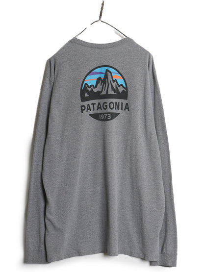 パタゴニア 両面 プリント 長袖 Tシャツ メンズ L / ロンT ロゴT ロングスリーブ グラフィック フィッツロイ スコープ カットソー イラスト