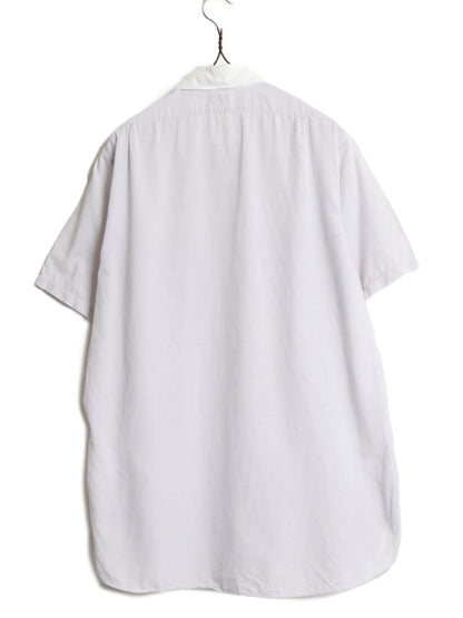 50s USA製 ★ アロー マチ付き クレリック 半袖 シャツ メンズ M / ヴィンテージ ドレス ビジネス ポケット付き 100% コットン ワイシャツ