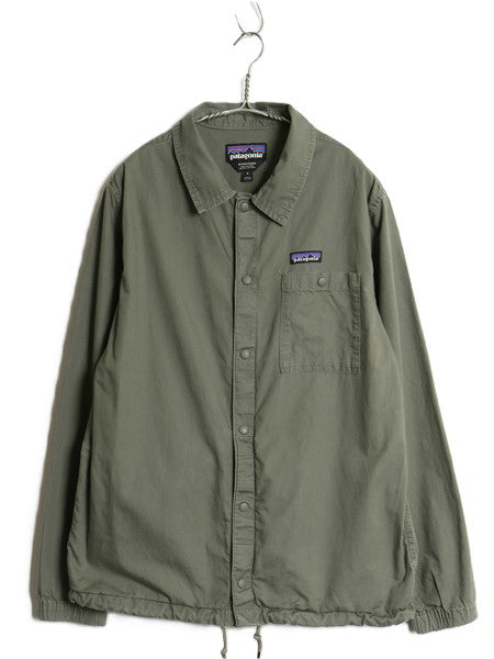 パタゴニア コーチ ジャケット メンズ M 19年製 アウトドア オーガニック コットン ヘンプ シャツジャケット ブルゾン ワンポイント カーキ