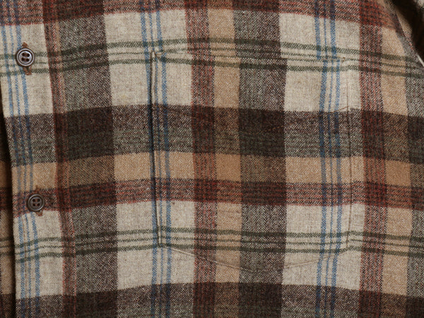 70s USA製 ペンドルトン チェック 長袖 ウール シャツ メンズ XL / 古着 ヴィンテージ 長袖シャツ ポケット付き 大きいサイズ マルチカラー