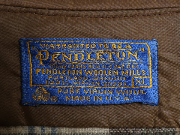 70s USA製 ペンドルトン チェック 長袖 ウール シャツ メンズ XL / 古着 ヴィンテージ 長袖シャツ ポケット付き 大きいサイズ マルチカラー