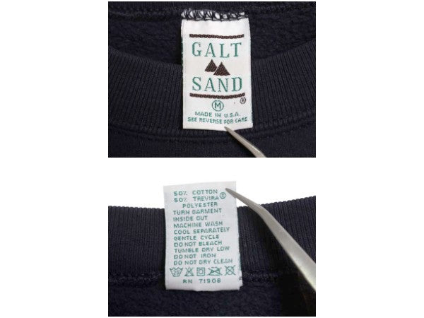 90s USA製 US NAVY ビッグ プリント スウェット メンズ M / 古着 オールド トレーナー クルーネック 裏起毛 軍物 USN ミリタリー ネイビー