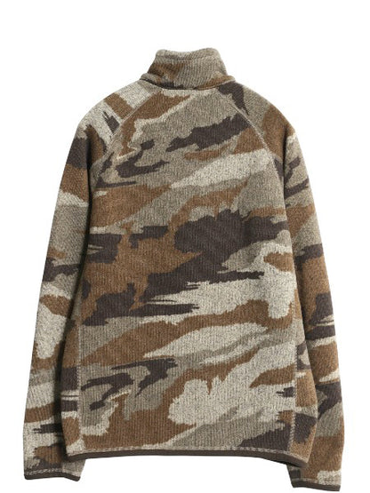 パタゴニア 迷彩 ベターセーター ハーフジップ メンズ S / 古着 21年製 フリース セーター 裏起毛 プルオーバー カモフラ 総柄 アウトドア
