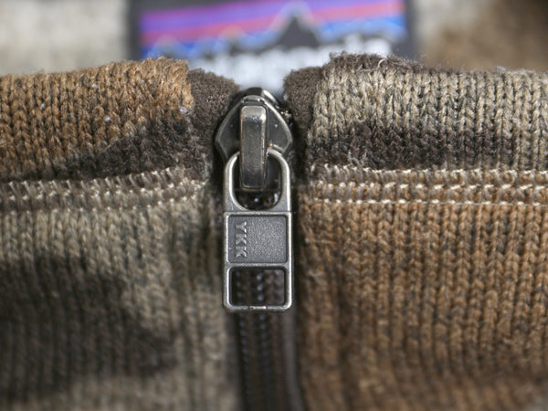 パタゴニア 迷彩 ベターセーター ハーフジップ メンズ S / 古着 21年製 フリース セーター 裏起毛 プルオーバー カモフラ 総柄 アウトドア